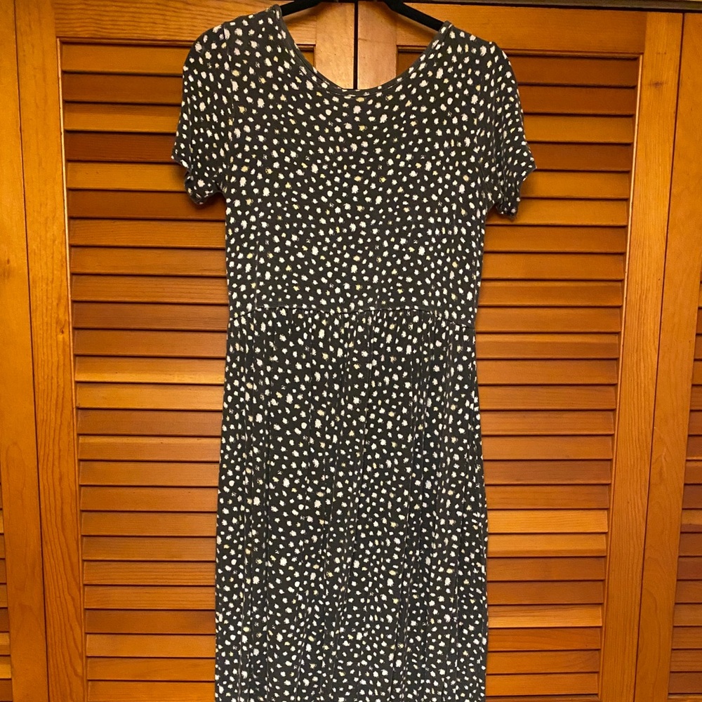 Wednesday's Girl Maternity midi smock dress in smudge polka dot